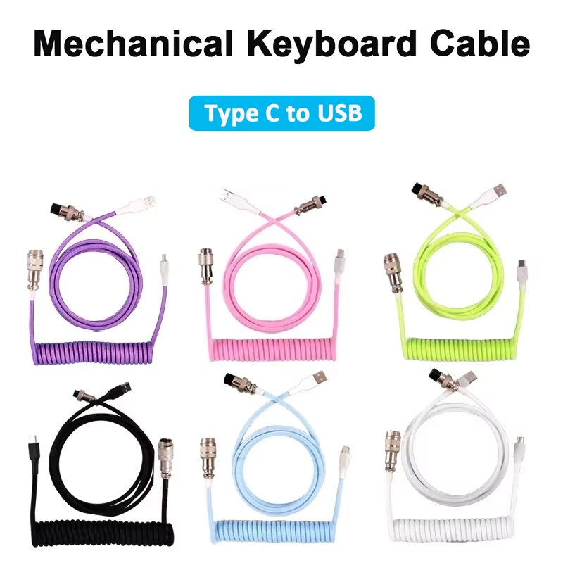 Coiled Usb Cable - Cavo a spirale per tastiera meccanica,