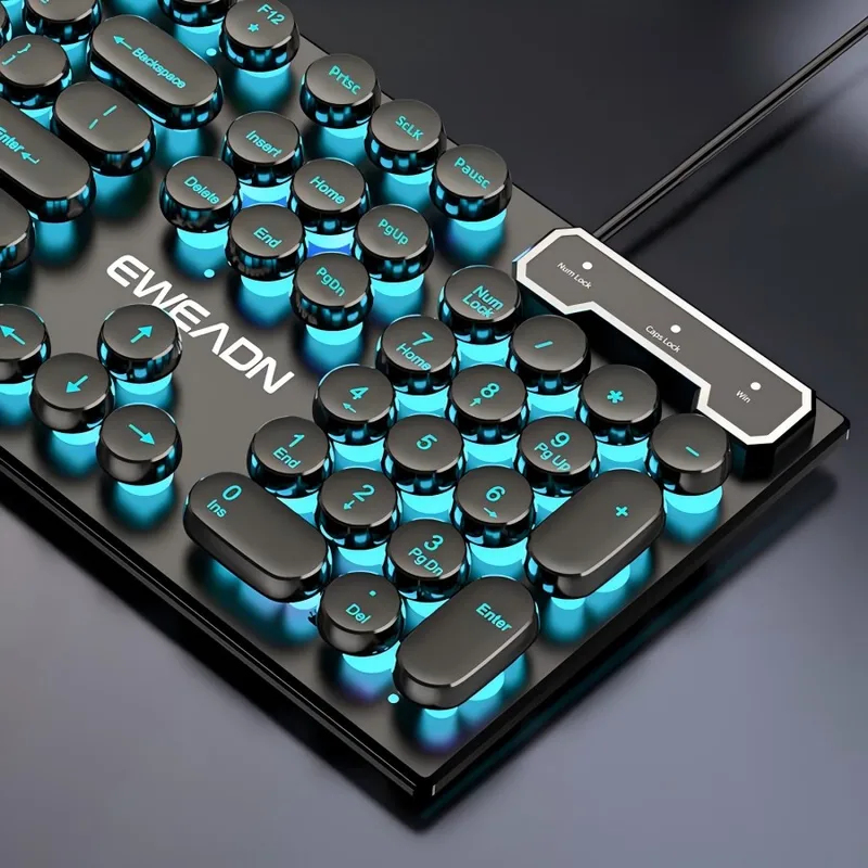Gaming Keyboard Mouse - Set Tastiera e Mouse Stile Retrò