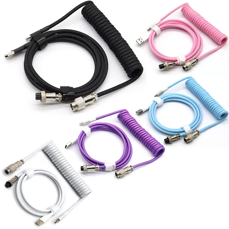 Coiled Usb Cable - Cavo a spirale per tastiera meccanica,