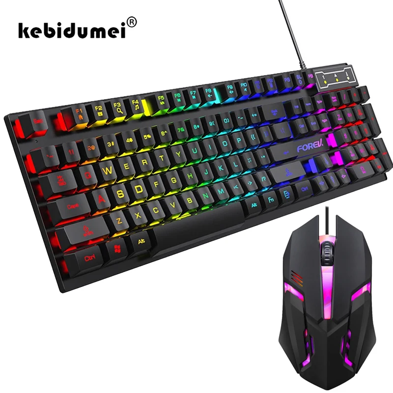 Gaming Keyboard Budget - Tastiera meccanica retroilluminata a 104 tasti,