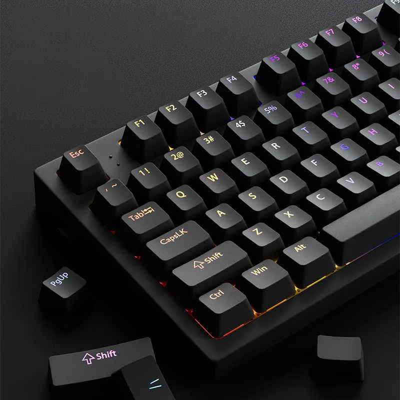Keyboard Gaming Black - Set di 130+ Tasti Neri Personalizzati