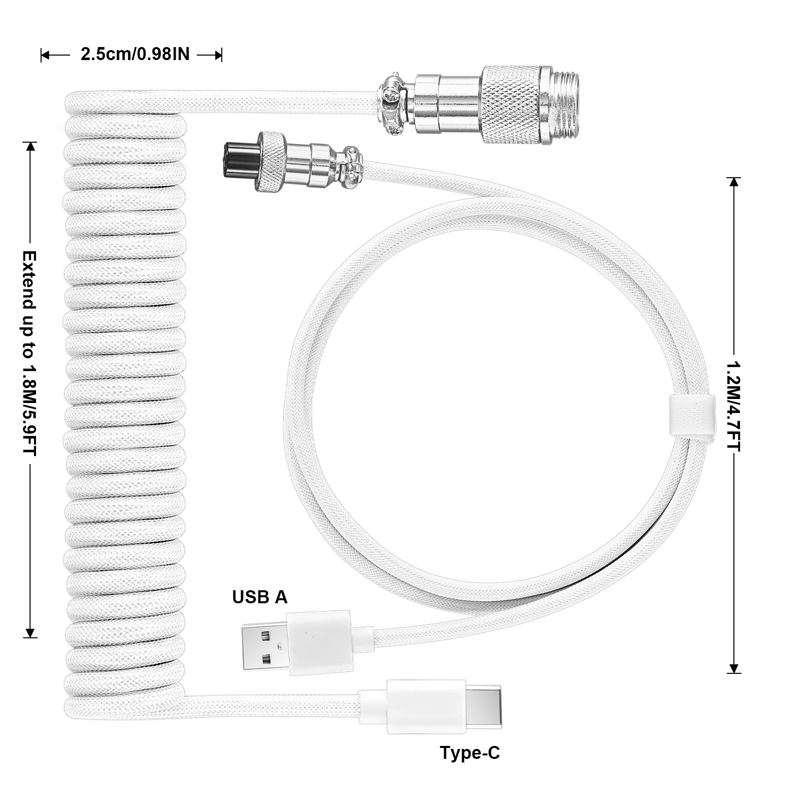 Cavo a spirale per tastiera me - Coiled Usb Cable recensione e prezzo