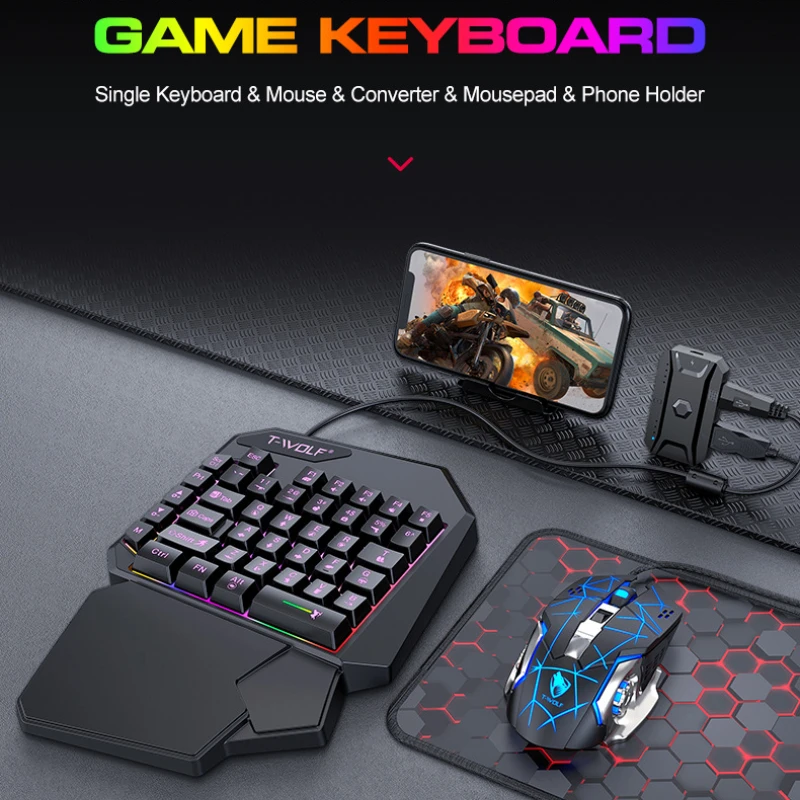 T-WOLF TF900 Set trono tastier - Gaming Keyboard Mobile recensione e prezzo
