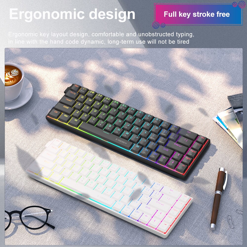 E-YOOSO A68 RGB Mini Slim USB  - Gaming Keyboard Budget recensione e prezzo