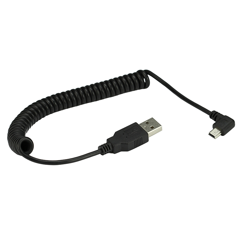 MINI USB 5pin 90 gradi sinistr - Coiled Usb Cable recensione e prezzo