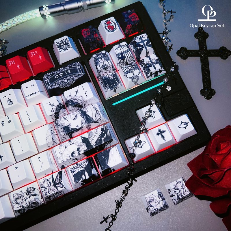 Keycap a tema bianco e nero PB - Keyboard Gaming Black recensione e prezzo
