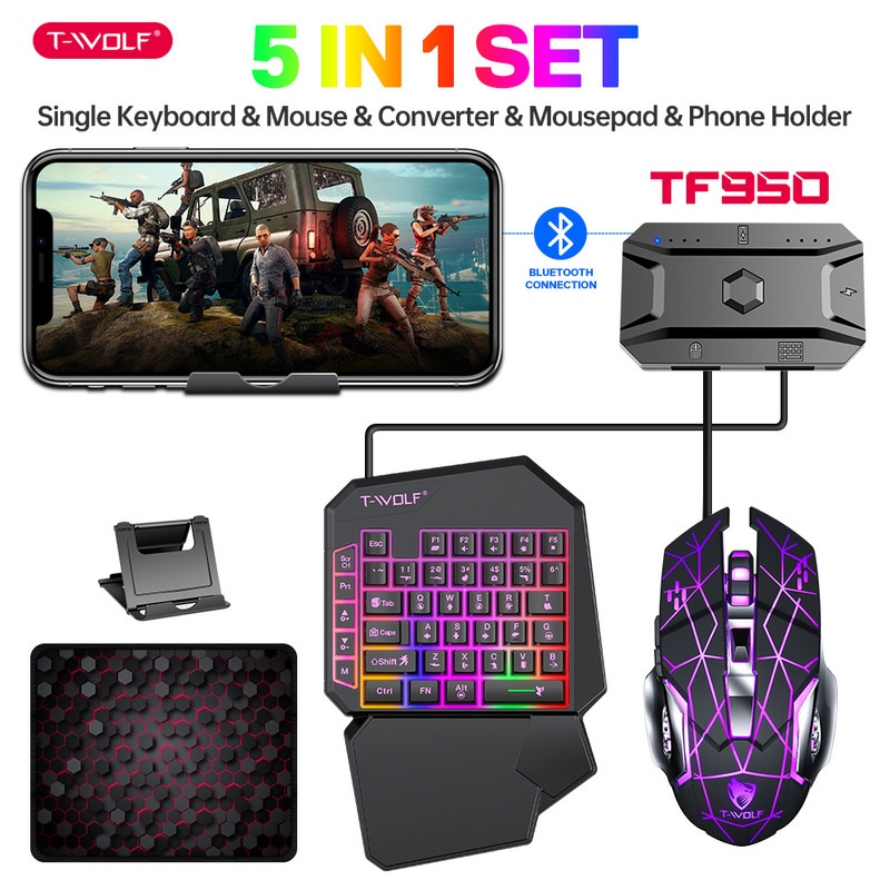 T-Wolf Tf950 5 in 1 Set Tastie - Gaming Keyboard And Mouse For Xbox recensione e prezzo